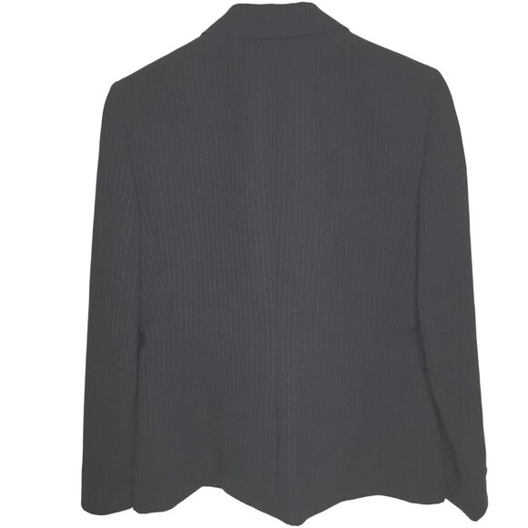 TAHARI Arthur S Levine Black Pinstripe Blazer Jacket Women Size 10 Career - Picture 4 of 9